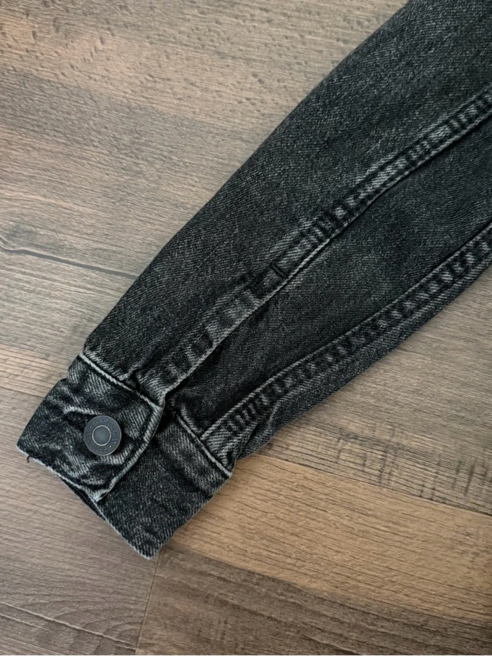 GAP Kids Black Hooded Jean Jacket